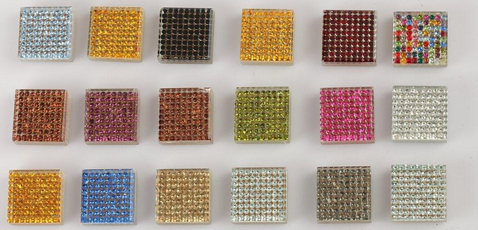 Swarovski Insert Tile- Colored Crystal Tile